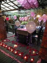 Candlelight dinners with beautiful decorations & options of rooftop, poolside, farmhouse and even private candlelight dinners. Anniversary Celebrtion Deco With Full View Subak Restaurant Facebook