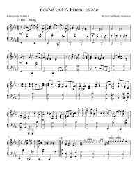 You Ve Got A Friend In Me Piano Sheet Free Print And Download You Ve Got A Friend In Me Written By Randy Newman For Piano And Keyboard Made By Bobby Piano Music Piano Music Lessons Piano Sheet Music
