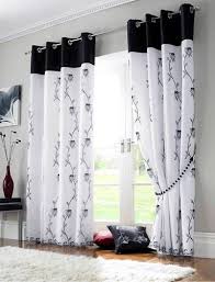 Flower Curtains And Drapes Flower Curtains And Drapes Black White Curtains White Curtains Curtain Styles