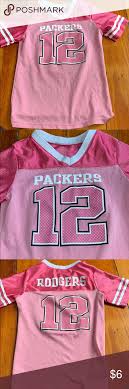 Aaron charles rodgers is an american football quarterback for the green bay packers of the national football league. Nfl Brand Pink Aaron Rodgers Jersey Aaron Rodgers Jersey Nfl Shirts Size Girls