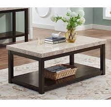 The picket house furnishings cypher marble rectangular coffee table is going to look fantastic in your living room! Nicolette Real Marble Espresso Finish Wood Coffee Table By Asia Direct