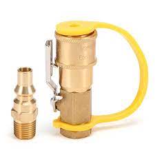 Handy and well made little gadgets that are perfect for adjusting water flow and attachments. Solid Brass 1 4 Rv Propane Connect Adapter Propane Natural Gas Quick Disconnect Kit With Shutoff Valve Walmart Canada