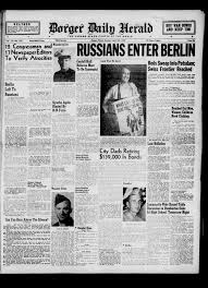 Borger Daily Herald (Borger, Tex.), Vol. 19, No. 128, Ed. 1 Sunday, April  22, 1945