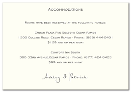 Accommodation Cards Accommodations Card Wedding Inside Card Template