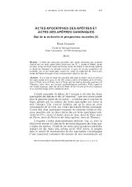 Théophile, j'ai parlé, dans mon premier livre, de tout ce que jésus a commencé de faire et d'enseigner dès le commencement. Pdf Actes Apocryphes Des Apotres Et Actes Des Apotres Canoniques Etat De La Recherche Et Perspectives Nouvelles Ii Revue D Histoire Et De Philosophie Religieuses 84 4 2004 P 419 441 Remi Gounelle Academia Edu