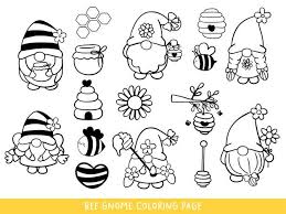 Tips to make these diy christmas gnomes. Premium Vector Bee Gnomes Doodle Bee Gnome Coloring Page