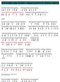 Not Anga Lagu Satru Happy Asmara Ft Denny Caknan Dunia Lirik Not Lagu