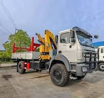 High Efficiency Beiben 4x2 Knuckle Boom Truck Mounted Crane, Multi-Purpose Folding Arm Crane Truck
