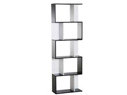 Nous avons aussi une section de meubles d'inspiration vintage ou industrielle. Bibliotheque Etagere Meuble De Rangement Design Contemporain En S 5 Etageres 60l X 24l X 185h Cm Noir Blanc Vente De Homcom Conforama