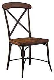 Ashley Furniture Signature Design Rolena Industrial Dining Room Chair Crossbar Backs Set Of 2 Brown Side Chairs Dining Dining Chairs Side Chair Dining Room
