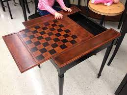 Sunset trading vegas 5 piece 42 round counter height dining, chess and poker table set reversible 3 in 1 game top distr. Chess Table With Storage Chess Table Chess Set Chess Board