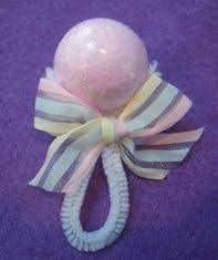 This listing is for a baby blue puff with a lime green and white bow. Bath Fizz Rattle Baby Shower Favor Instructions Diy Baby Shower Gifts Baby Shower Party Favors Girl Baby Shower Party Favors
