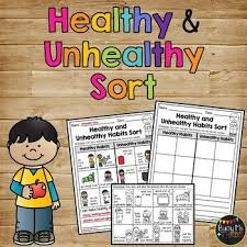 Healthy Habits And Unhealthy Habits Sort Worksheet Activity Healthy Habits Activities Healthy And Unhealthy Food Healthy Habits