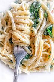 Creamy Goat Cheese Pasta With Spinach Goat Cheese Pasta Spinach Pasta Spinach Recipes
