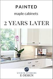 our painted maple cabinets  2 years later