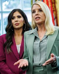 President Donald Trump was joined by Attorney General Pam Bondi, Secretary  of Homeland Security Kristi Noem, White House Deputy Chief of Staff Stephen  Miller, and others as he signed a Presidential Memorandum