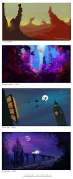 Disney Concept Art Backgrounds Cars 2006 Finding Nemo 2003 Peter Pan 1953 Cinderella 1950 Disney Concept Art Disney Art Concept Art