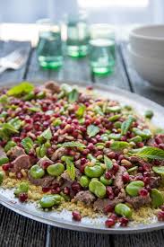 Nigella lawson couscous with pomegranate. Lamb With Pomegranate Mint And Broad Beans On A Bed Of Couscous The Hungry Australian