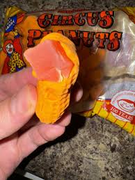 Found an unknown piece of red square candy implanted in my circus peanut :  rmildlyinteresting