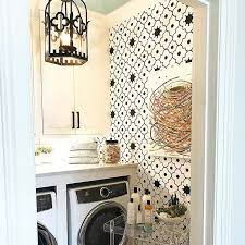 50 Outstanding Black And White Laundry Room Ideas Roundecor White Laundry Rooms White Laundry Laundry Room Wallpaper