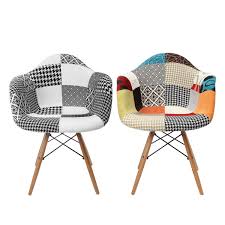 Patchwork sofa with suzani fabrics 2 by namedesignstudio in 2019. Patchwork Chair Fabric Retro Armchair Set Of 2 Multicolor Eiffel Dining Chair Office Chair Vintage Chair With Wood Leg For Living Room Bedroom Dining Room Set Home Office Furniture Red Home