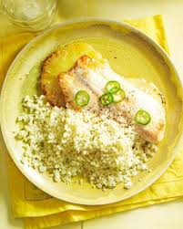 Fish On Pineapple Planks With Couscous Recipe Recipe Recipes Pineapple Recipes Couscous