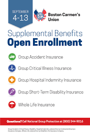 Help replace a portion of your income when you're unable to work. Open Enrollment For Supplemental Benefits Boston Carmen S Union Local 589