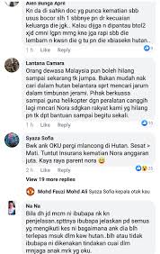 Misteri kehilangan gadis istimewa nora anne sejak 4 ogos lalu akhirnya terjawab selepas satu mayat wanita ditemui di hutan di pantai, seremban semalam. Terkini Keluarga Nora Anne Membuat Kenyataan Tentang Kenapa Hilang 10 Hari Limau Madu Press