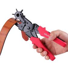 Ohuhu Heavy Duty Belt Leather Round Hole Puncher Punch Tool Leather Hole Punch Pliers