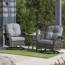 Pelletier 3 Piece Rattan Seating Group With Cushion In 2020 Outdoor Wicker Rocking Chairs Patio Furniture Deals Best Outdoor Furniture