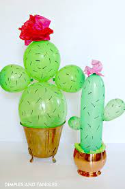 Bonus points for how stylish these bowls will look in your home! Mexican Dinner Tablescape With Balloon Cactus Centerpiece Dimples And Tangles