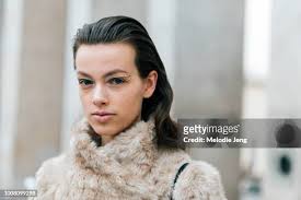 Models India Ruiterman and Aiden Curtiss share a laugh after the... News  Photo