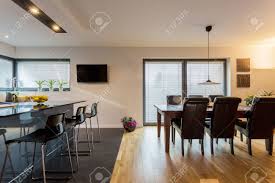 Photography by trish van housen. Big Elegant Dining Hall Open On Kitchen Stock Photo Picture And Royalty Free Image Image 35980513