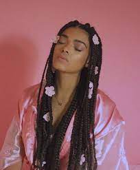 A girl with delicate features can afford a mess of artistic strands. Box Braids Tumblr Hair Styles Curly Hair Styles Curly Hair Styles Naturally