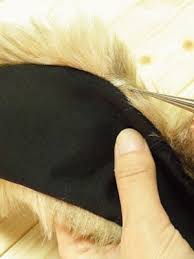 裁断のポイント ティペットの作り方 exterial fur shop フェイクファー エコファー ボア生地のオンラインショップ 生地 通販 フェイクファー 生地