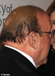 Clive Davis Covers Bald Patch With Badly Applied Spray On Hair Daily Mail Online