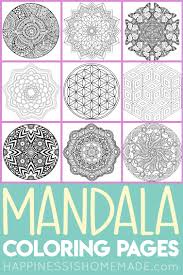 On this page, you'll find links to our extensive collection of free printable coloring pages for all occasions, plus some handy printable templates too! Mandala Coloring Pages For Adults Kids Happiness Is Homemade
