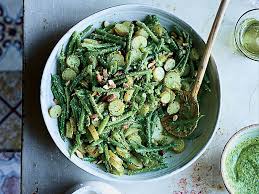 Haricots Verts And Potato Salad With Pesto Recipe Sustainable Food Recipes Potatoe Salad Recipe