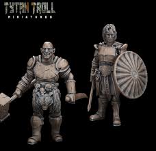 Goliath Fighter Miniature Set | Goliath Fighter Miniature Pack | for D&D  5e, Pathfinder and Other Rpgs | 28mm | 32mm | 75mm - Etsy