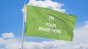 Realistic Flag Mockup Template Mediamodifier Online Mockup Generator Mockup Design Mockup Template Template Design