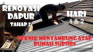 Terus terang, gerai ventilasi yang tidak bisa dipahami dan menakutkan di atap rumah menyebabkan asosiasi bebas pergi ke luar. Renovasi Dapur Rumah Subsidi Teknik Sambung Atap Dapur Progres Hari Ke 1 2 Youtube