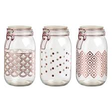 The stability storage jar set come in four sizes, and unlike other jars, you can actually stack them safely. Home Garden Glass Canister Set With Lids Glass Storage Jars Set Of 3 Kitchen Storage Organization