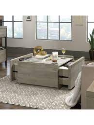 Browse here for glass coffee tables and more. Sauder Manhattan Gate Square Coffee Table 16 H X 31 W X 31 D Mystic Oak Office Depot