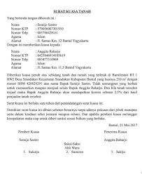 Contoh Surat Kuasa Tanah Yang Baik Dan Benar Surat Surat Kuasa Pengetahuan