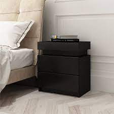 Shop this collection (22) $ 78 40. Black Bedside Table Cabinet 2 Drawers Nightstand Side Storage Wood Bedroom Furniture Crazy Sales