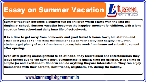 Summer season essay 2 (150 words). Essay On Summer Vacation In English For Class 1 To 12 Students
