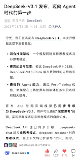 DS V3.1正式发布！编程性能第一梯队，开源第一，模型进步不仅体现 ...
