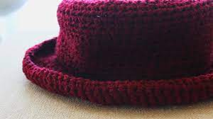 The Dream Crochet Blog Diy The Crochet Bowler Hat Free Pattern Crochet Hat With Brim Crochet Hats Crochet Hat Pattern
