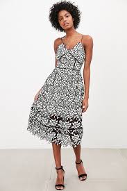 Elliatt Paradise Black White Lace Midi Dress White Lace Midi Dress Lace Midi Dress Urban Dresses