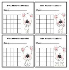 simple behavior chart polar bear themed